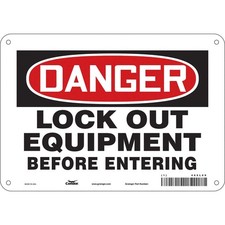 CONDOR 469L69 Safety Sign,7 in x 10 in,Aluminum 469L69