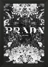 Quadro Stampa su Tela Poster Arte da Parete con Cornice Botanica Prada Milano