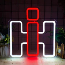 International Harvester Neon Signs for Wall Decor Dimmable IH Tractor Vehicle  