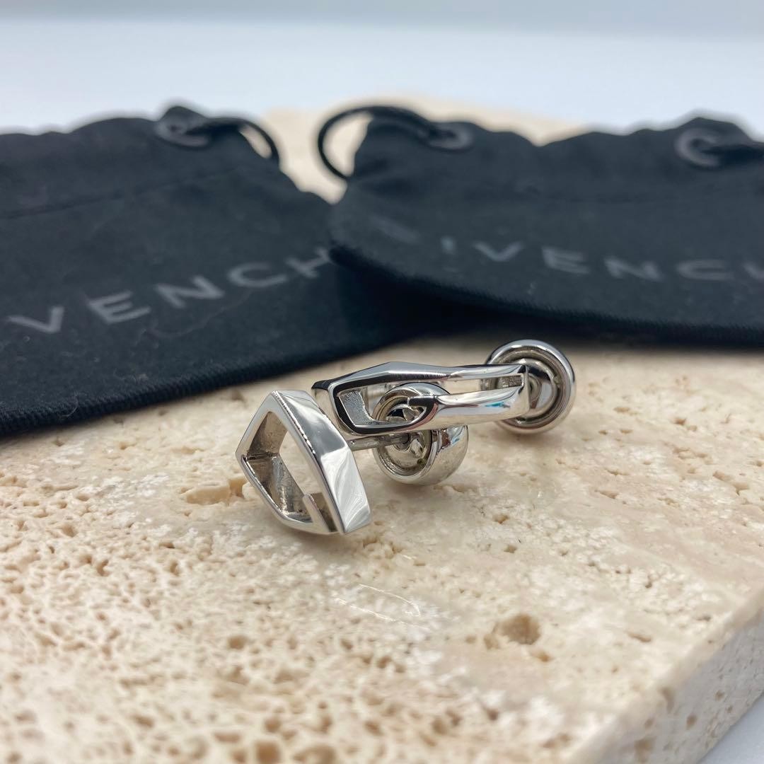 Givenchy Earrings Silver 925 Size 2.0cm Authentic Jewelry Accessory Lux