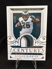 Saquon Barkley 2025 Panini National Treasures Century Materials /99 Eagles