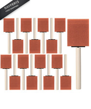 Bates Foam Paint Brushes, 2-Inch, 16 Pack, Orange 2 Inch, 16
