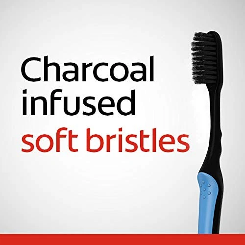 Colgate Slimsoft Floss-Tip Charcoal Toothbrush, Soft (4 Count) - Image 2 of 4