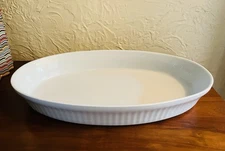 Vintage Dansk Bisserup White 16 Inch Oval Baker Never Used With Original Tags