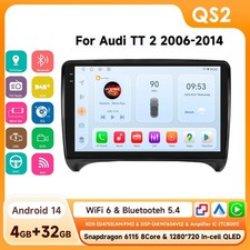 Carplay Android 14 Car Radio Gps Navi Stereo For Audi Tt 2 2006-2014 Dsp Bt5.4