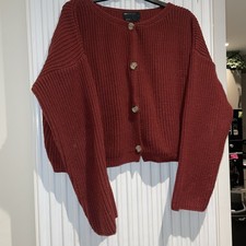 ASOS Design Women's Burgundy Cardigan Size L