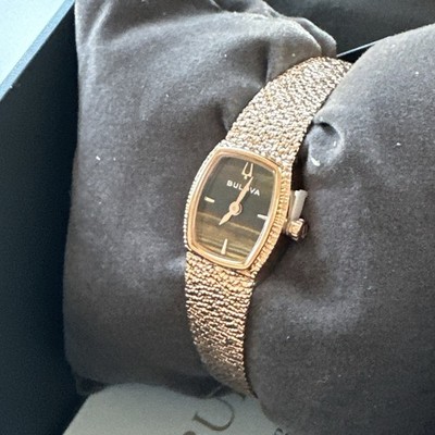 Bulova Goddess of Time Quartz Brown Dial Ladies Watch 97L185