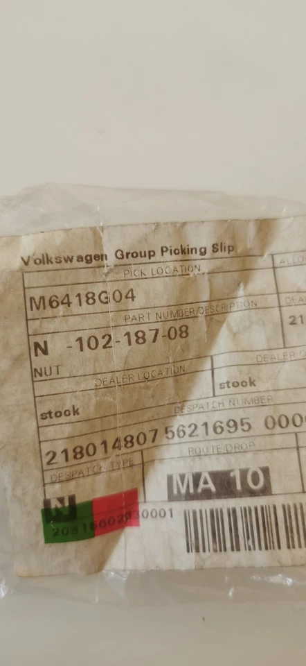 Tuerca hexagonal original AUDI SEAT SKODA VW - N10218708 Foto 4 de 4