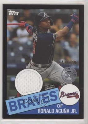 2020 Topps 1985 Baseball Relics Black 143/199 Ronald Acuna Jr #85R-RA 0b3q