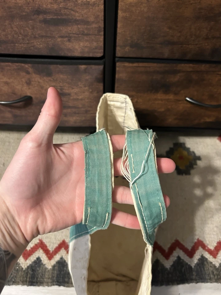 Vintage LL Bean Script Side Tag Boat And Tote Bag RARE White/Green - Image 4 of 4