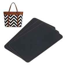 3pcs Felt Bag Base Shaper Handbag 8.66x5.12'' 3mm Thick, Dark Gray