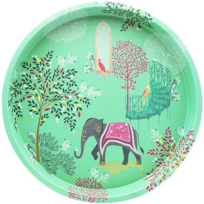 Sara Miller India Serving Tray Deepwell Round 31cm