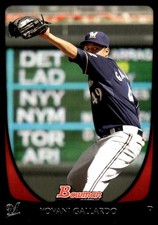 Yovani Gallardo 2011 Bowman #144 Brewers MLB READ FREE SHIPPING AutographDen