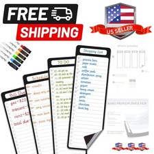 Magnetic Dry Erase List Board - 4"x12" Multifunctional List Board for Fridge ...