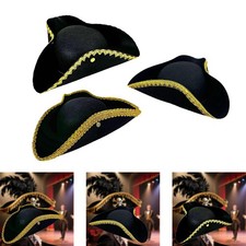Pirate Hat Multipurpose Novelty Tricorn Hat for Carnival Holiday Photo Prop