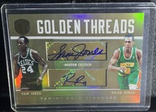 2010-11 Panini Golden Signatures Rajon Rondo Sam Jones Dual Auto /25 Boston HOF