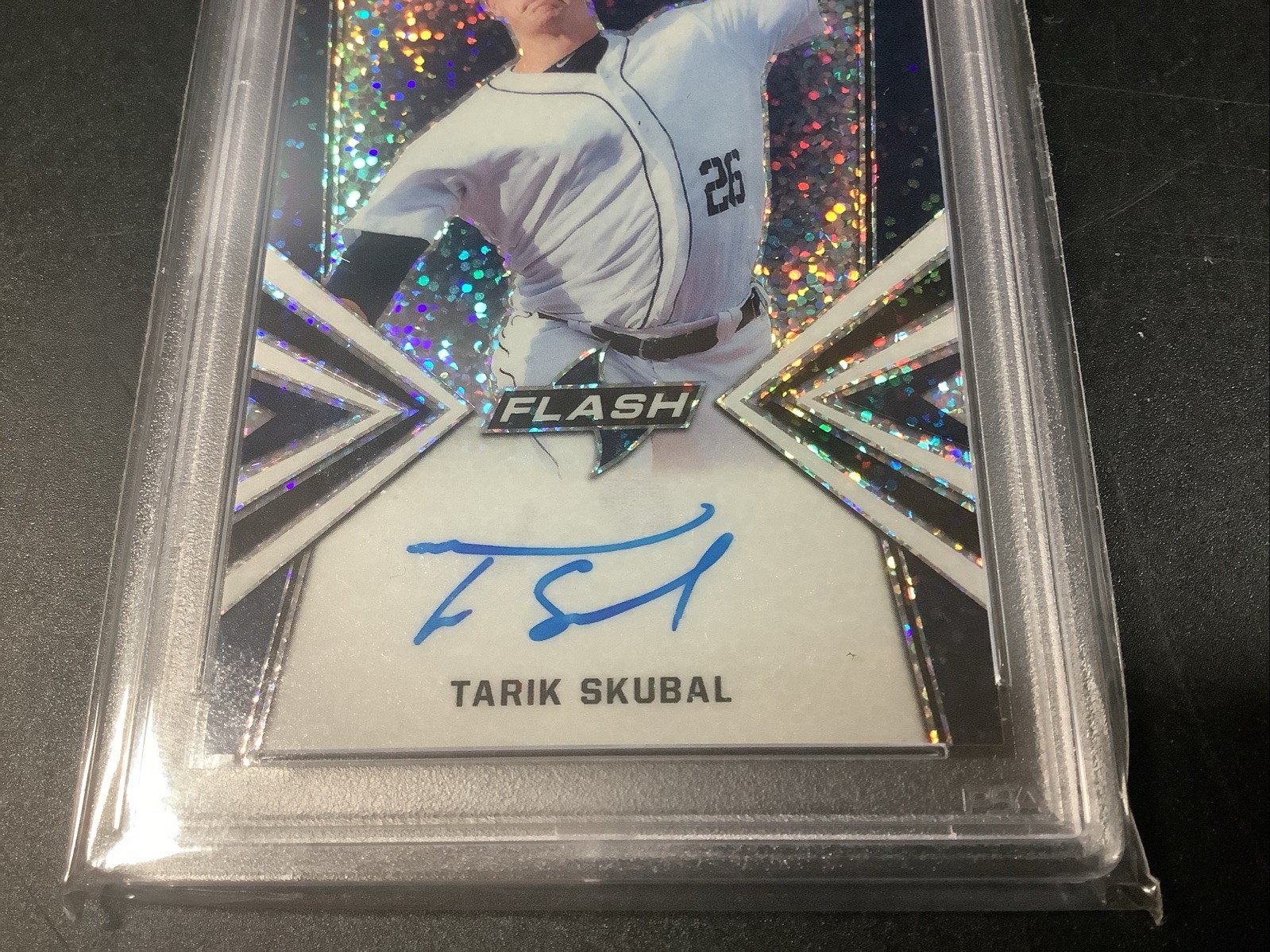 2019 Leaf Flash Tarik Skubal Blue RC Auto /50 PSA 10 GEM MT - POP 1 -2x CY YOUNG view 2