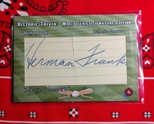 2022 Historic Autographs Herman Franks World Series Signature Edition Auto Card 
