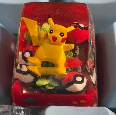 Pokemon Keycap Pikachu Artisan handmade