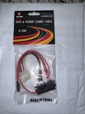Link Depot LD-SATA-0.5C 6 in. SATA Cable with Power Adapter NEW