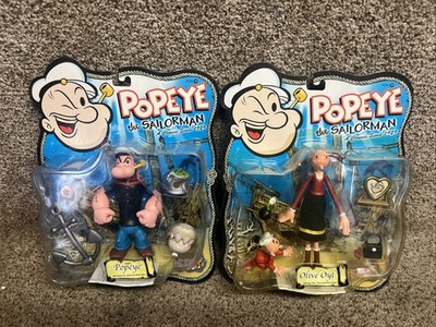 Popeye The Sailorman & Olive Oyl Classics Action Figures NIB 2001 Mezco