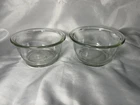 Vintage Set Of 2 Pyrex  1 • 2/3 Cup • 390ml Clear Glass Lipped Bowl 8200