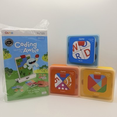 Osmo Genius Learning Game Bundle Numbers Words Tangram & Sealed Coding Awbie Set