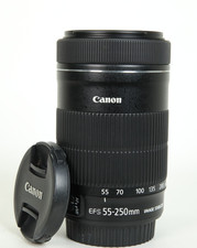 Canon EF-S 55-250mm IS STM F4-5.6 AF Zoom Lens In Good Condition