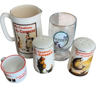 Guinness Collectible Set My Goodness Mugs Glass Jug Salt Pepper 8174