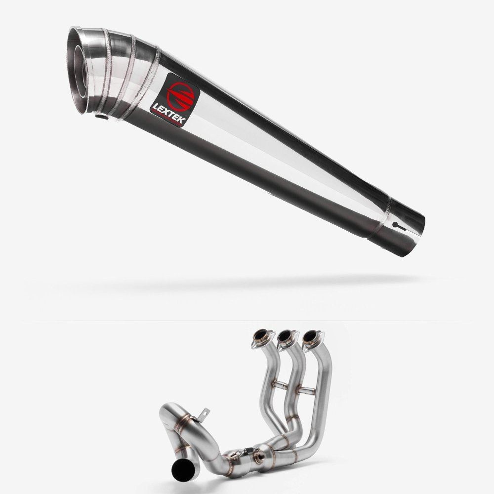 Lextek MP4 Megaphone Exhaust System  Low Level for Yamaha MT-09 (13-20)