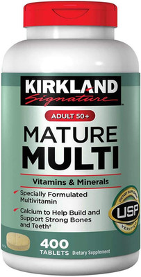 Signature Adult 50+ Multi Vitamins & Minerals, 400 Tablets (2 Pack)