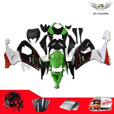 MSF Injection Black White Fairing Fit for Kawasaki Ninja 2008 2010 ZX10R b057
