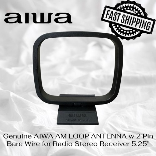 Genuine AIWA AM LOOP ANTENNA w 2 Pin Bare Wire for Radio Stereo Receiver 5.25"