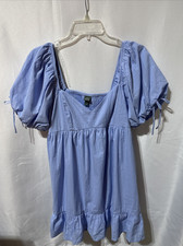 Wild Fable Women  s Sky Blue Mini A line Dress Size Size Large
