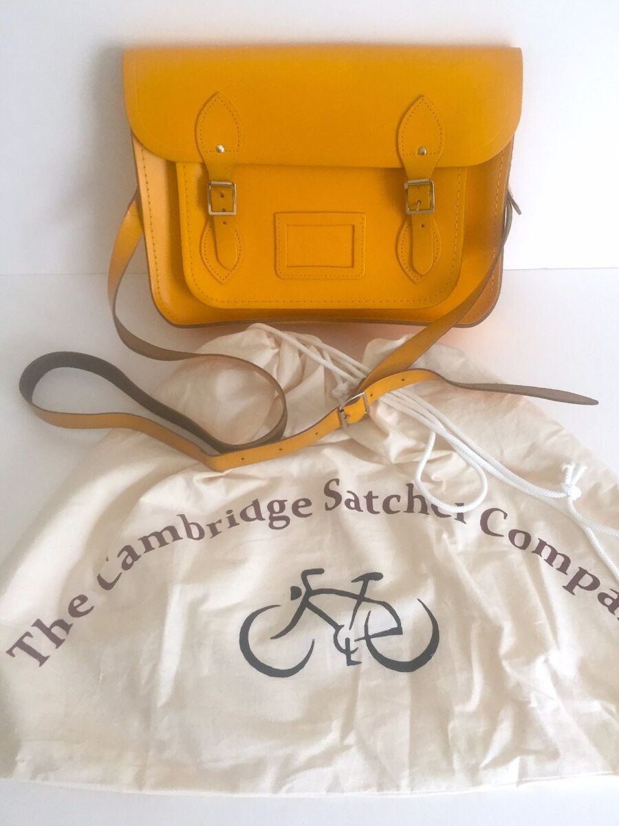 CAMBRIDGE SATCHEL CO. MUSTARD MATTE YELLOW LEATHER WOMENS CAMBRIDGE SATCHEL CO. MUSTARD MATTE YELLOW LEATHER WOMENS