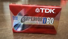 TDK D-60 Cassette Tape IEC I / Type I -SEALED