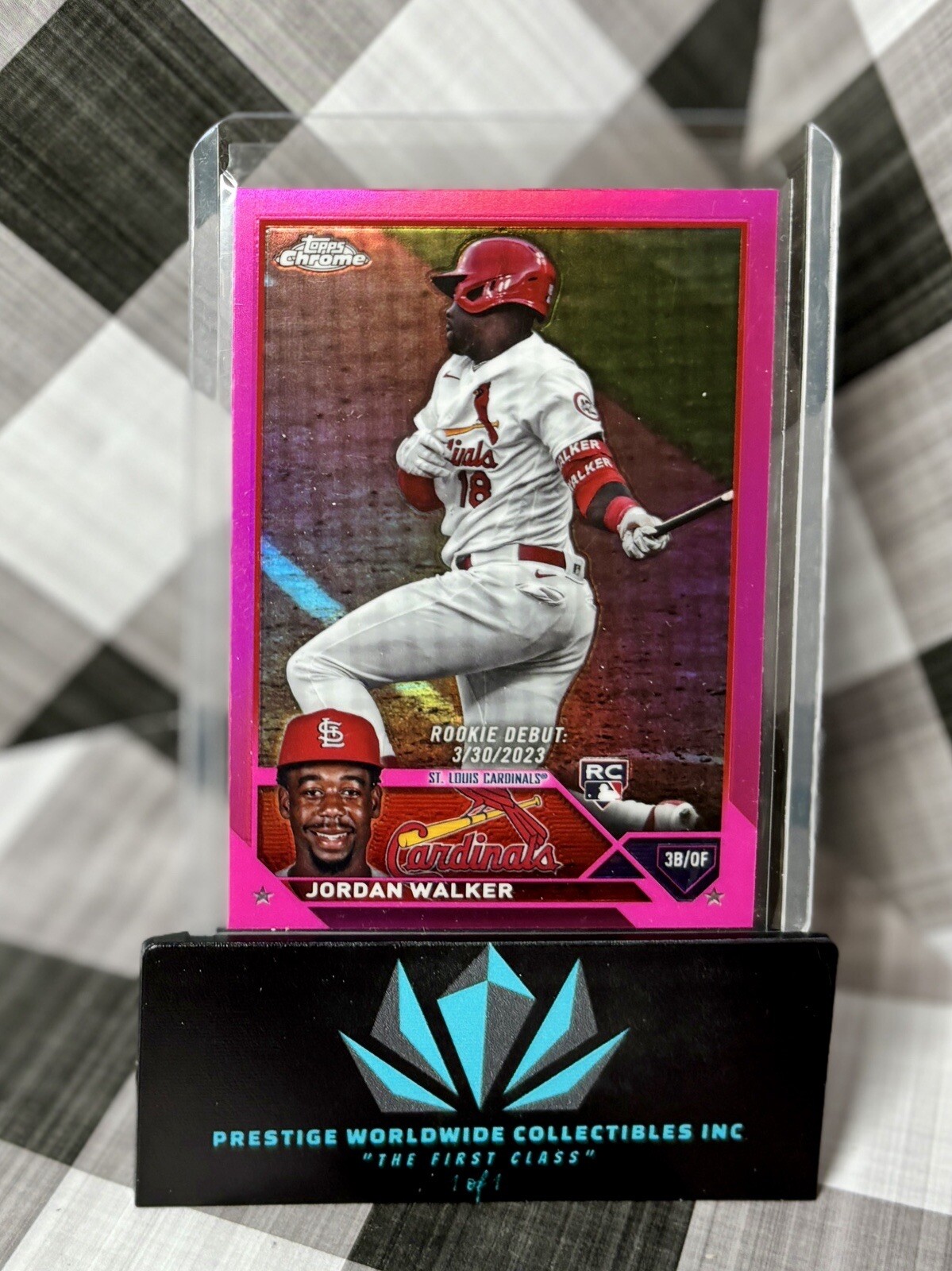 Jordan Walker 2023 Topps Chrome Update Rookie Debut Pink #USC150 Cardinals RC