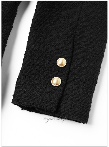 L'AGENCE Women's Tweed Long-sleeved  Woolen Suit Jacket - Picture 12 of 27