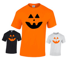 Jack O'Lantern Halloween Shirt Funny T-Shirt Spooky Pumpkin Face Tee Scary D1