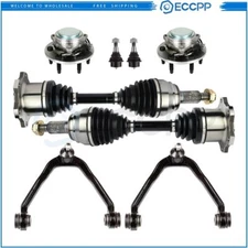Front Control Arm + Wheel Hub Bearing CV Axle Shaft For 1999-06 GMC Sierra 1500