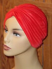 Turban Chemo Cap Hat 9 colors to choose from Pleated Stretch Light wt New B4-C3