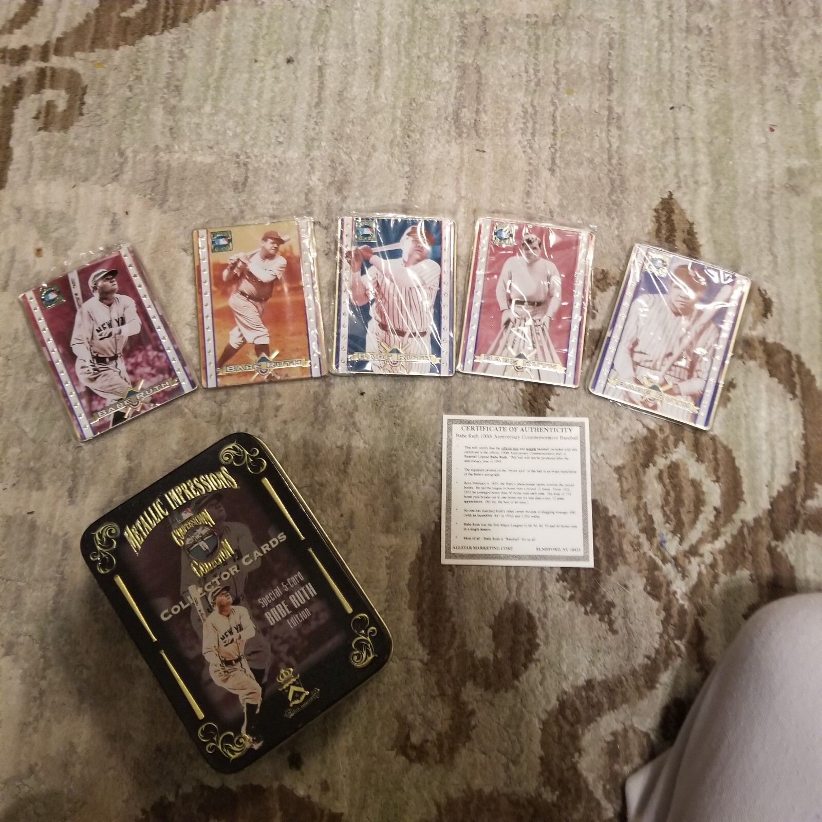 Babe Ruth Edition Full Set 1994 Metallic Impressions Collector Cards