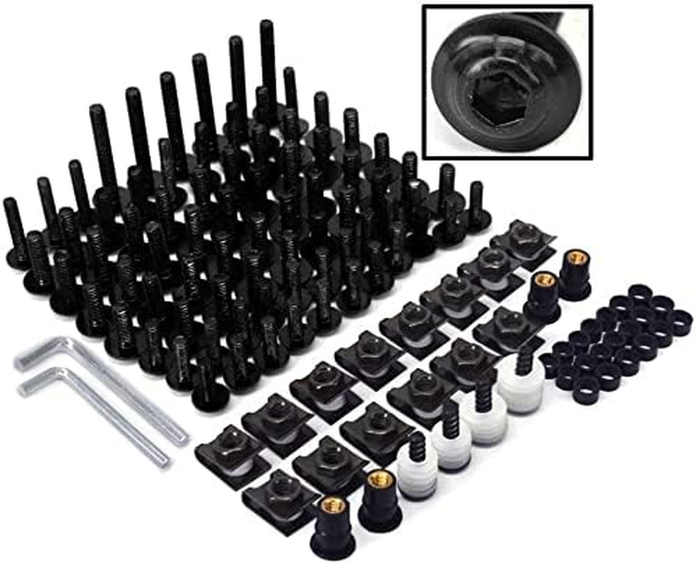 Viti Ergal Moto,Viti Carene Kit Completo Bulloni Moto,Universale in Alluminio CN