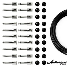 George L's .155 Solderless Pedalboard Effects Cable Black Kit | 20/20/20