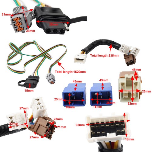 Trailer Wiring Harness Kit For Nissan Frontier Pathfinder For Suzuki Equator - Picture 14 of 15