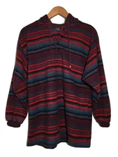 Santana Hooded Sweatshirt Southwestern Womens Large 36027 Multicolor Vintage