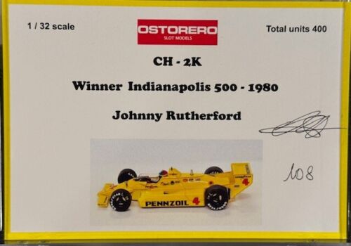 Ostorero CH - 2K 1/32 Johnny Rutherford 1980 Indianapolis 500 Chaparral Winner - Picture 3 of 7