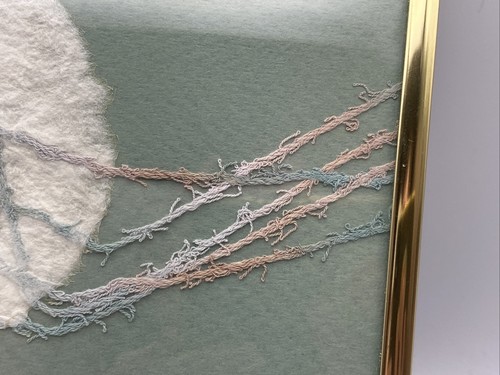 Pat Arnold Original MCM Framed Vintage 1970’s Fiber Wall Art Collectible 9x7” - Picture 3 of 11