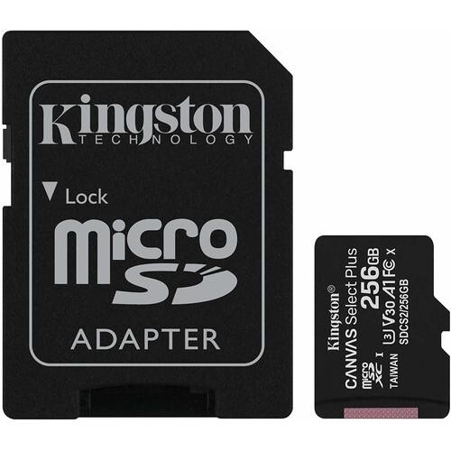 Kingston 256Go Carte Mémoire Micro SD 256G SDHC Classe 10 UHS-I TF avec Adaptateur SD - Photo 2 sur 3