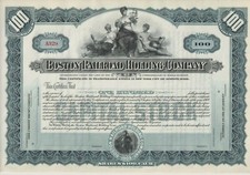 Boston Railroad Holding Company Company Stock Certificate